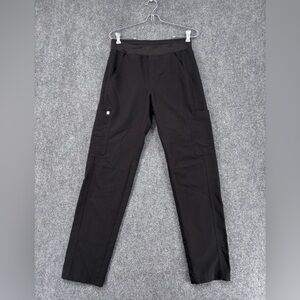 Figs Men’s Axim Black Cargo Scrub Pants Size XS T2001 Classic Straight Leg